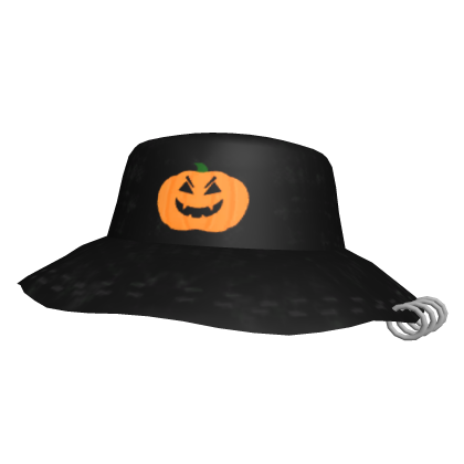Black Pierced Pumpkin Halloween Hat