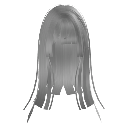 ♡ long hime emo goth moe anime hair [white] Roblox item