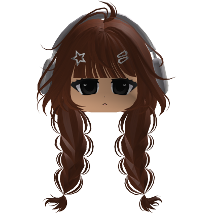 Cute emo y2k hair fluffy brown