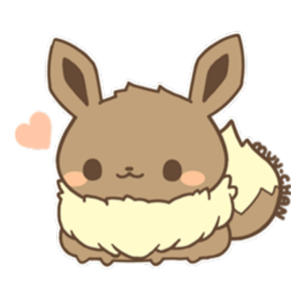 Cute chibi Eevee Pokemon Roblox decal