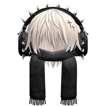 Boy Hair&Emo Headphones&Scarf Beige