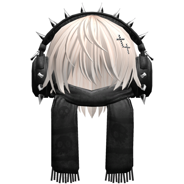 Boy Hair&Emo Headphones&Scarf Beige