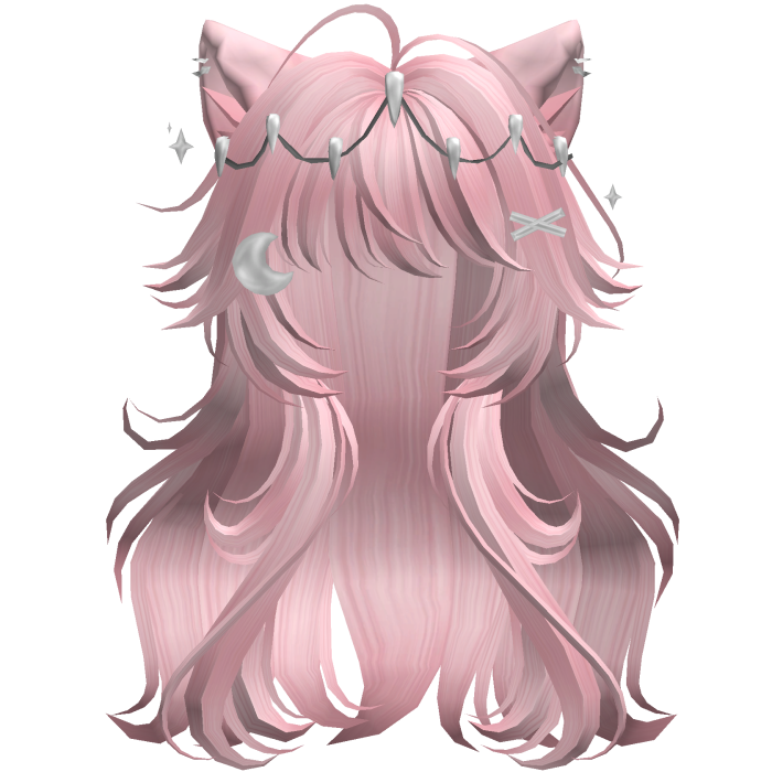 Super Fluffy Anime Werewolf Hair (Pink)