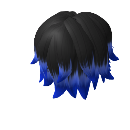 Black Fluffy hair with Blue shades thumbnail
