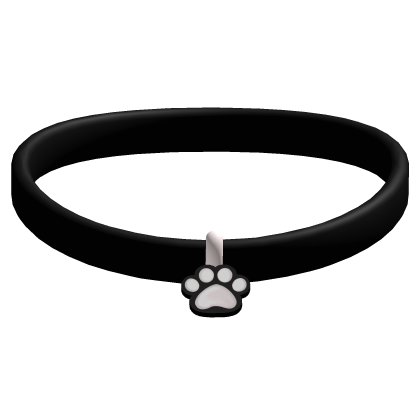 ♡ black paw collar thumbnail