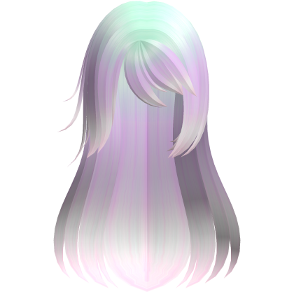 pastel goth cute protagonist side swept long hair