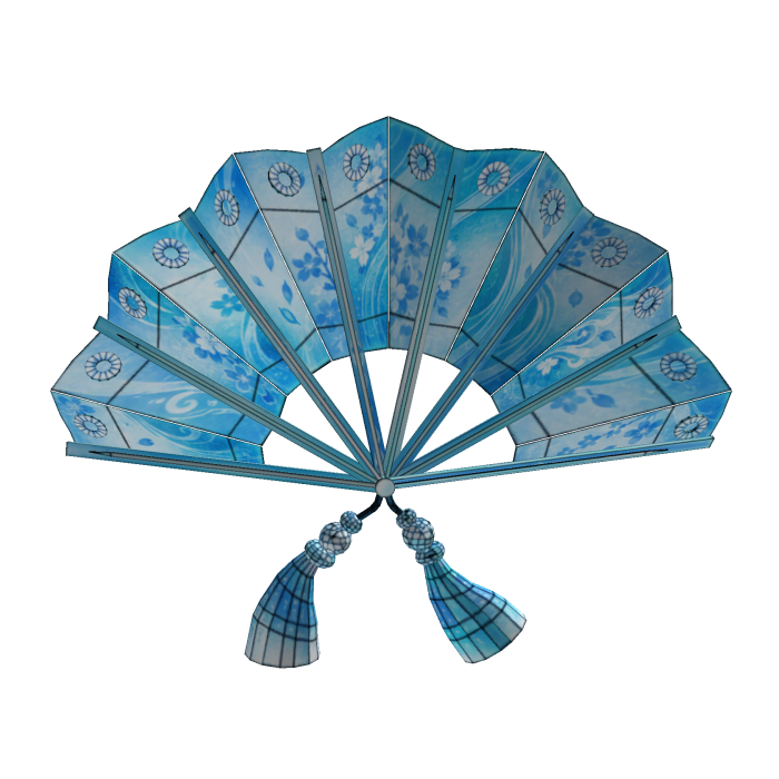 ✨Japanese Traditional Blue Face Fan💎