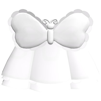 ♡ kawaii white butterfly bubbly dress Roblox item