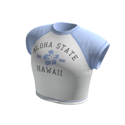 Preppy Hawaii Aloha Tee Blue thumbnail