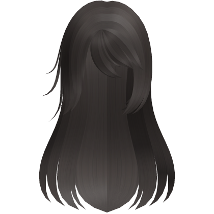 dark ash cute protagonist side swept long hair
