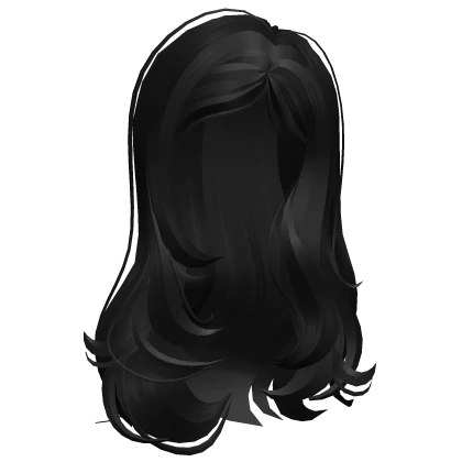 Roblox hair preview for side parted feathered layers black