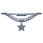 iced out chrome  y2k trendy star chain