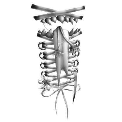White Creepycore Front Monster Stitches
