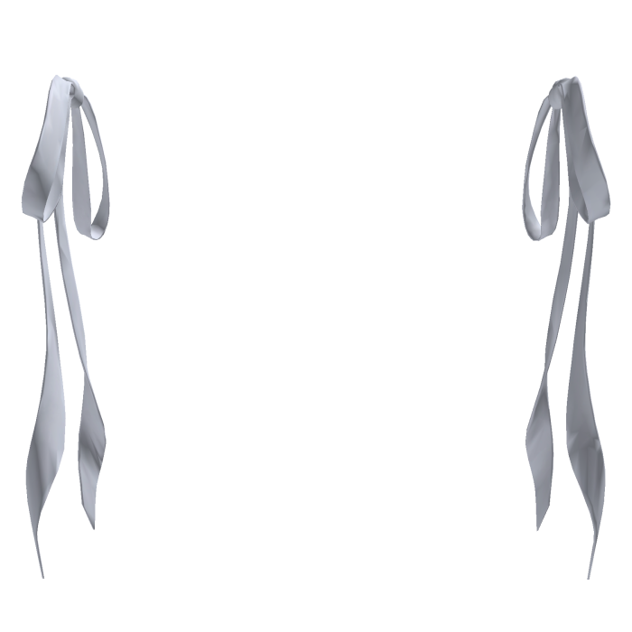 White Ribbon Hair Accessory