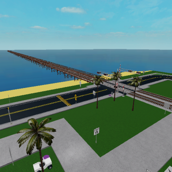 Train VS Cars (Roblox Beach Island)