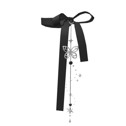 Black Ribbon Necklace