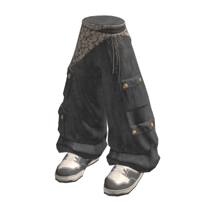 Vintage Lace Cargo Pants (Grey)