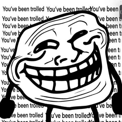 Troll face as an object show character Roblox decal
