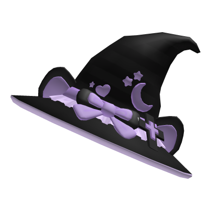 witch kitty hat purple