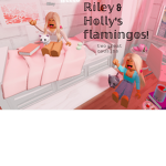 Riley and Holly's flamingos!