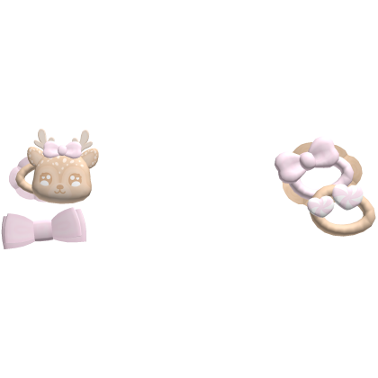 . ‿ ♡ softest fawn hair clips with bows 