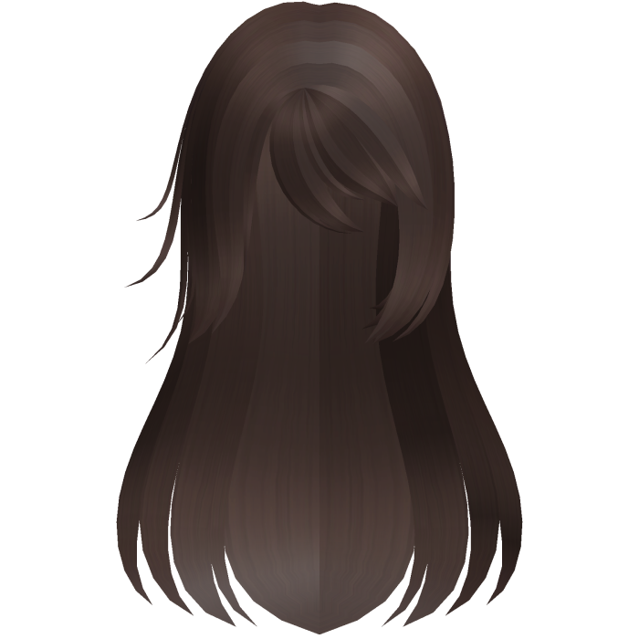 brown cute protagonist side swept long hair