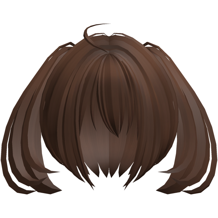 2000s moe short fluffy side ponytails brown