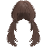 ♥︎ cutesy choco hair w/ bows