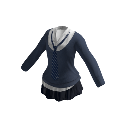 Preppy Tie Skirt (blue)