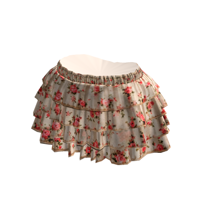 Floral Spring Tiered Ruffle Skirt thumbnail