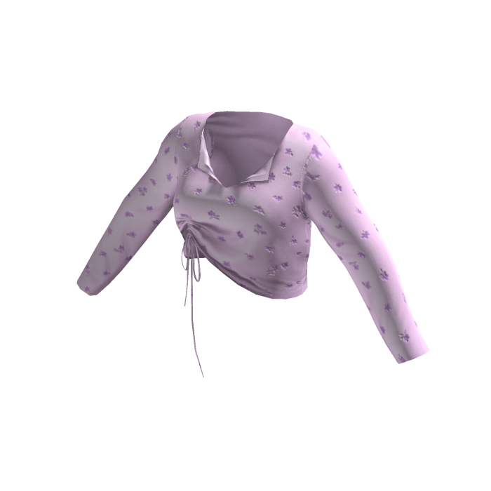 [FDDUGC]Floral Crop Top(pink)