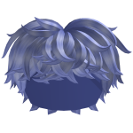 Blue Messy Hair