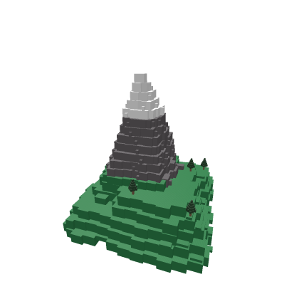 Mountain with caves
