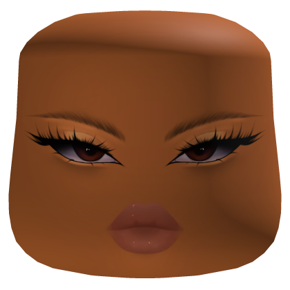 Glowing Girl Makeup Cheeks Head Brown Skin Tone