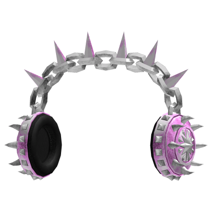 Pink and White Spikey Headphones