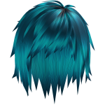emo vkei messy vampire anime hair in blue