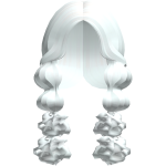 Jolly Fluffy Long PigTails in White
