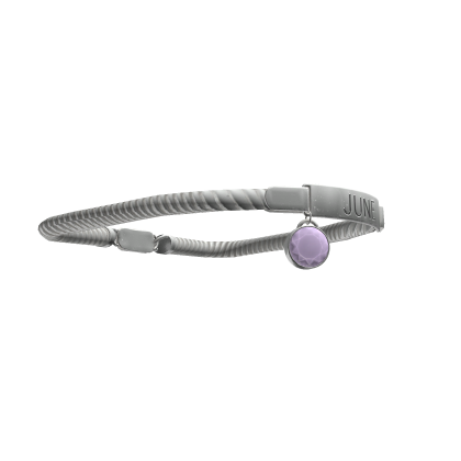 June Birthstone Bracelet in Silver