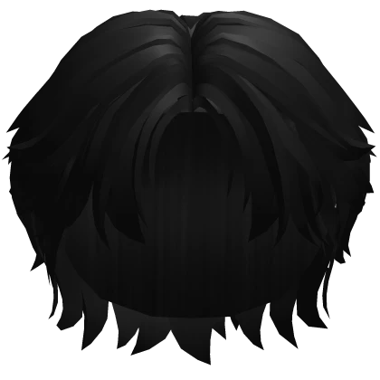 Roblox hair preview for Black Anime Male Wavy Middle Part Hair