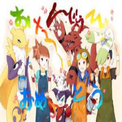 Digimon and their Tamers painting Roblox decal