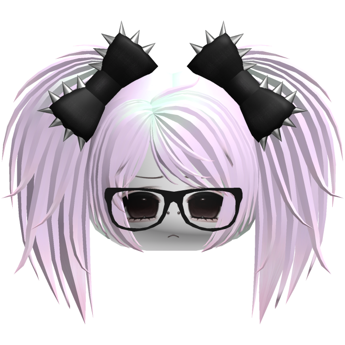 Gothic Moe Vkei Pastel Messy Pigtails /w Glasses