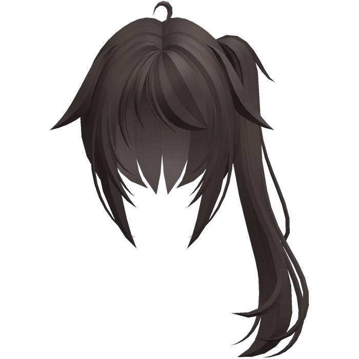 moe vkei emo messy ponytails w tufts brown