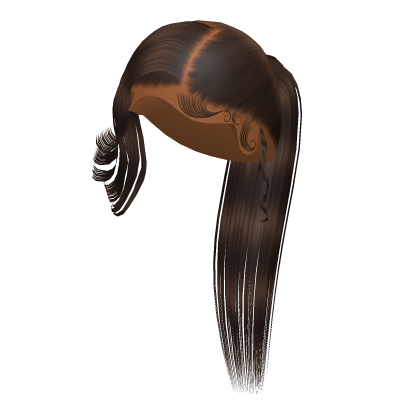 Long Ponytail w Side Bang in Brown Roblox item