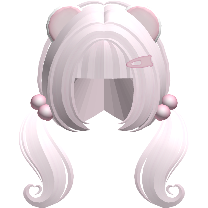 ♡ cute n short heart moe pigtails (pink)