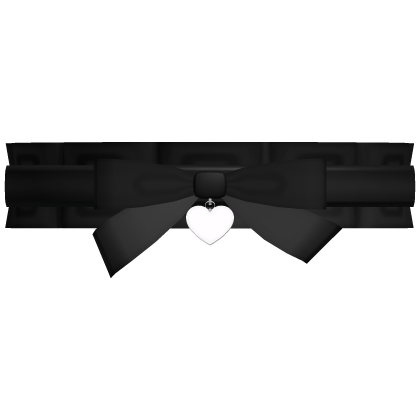♡ : cutesy black ruffled doll bow choker Roblox item