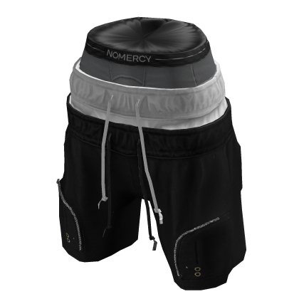 Black String Shorts (with boxers)