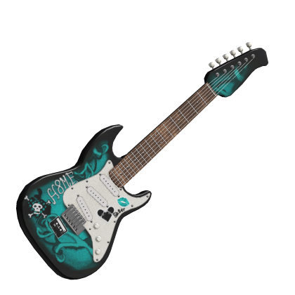 dusty cyan scene electric guitar Roblox item