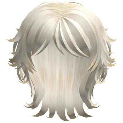 Roblox hair preview for Beige Messy Fluffy Wolf Cut Grunge Hair