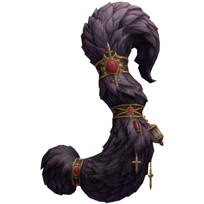 Purple Fluffy Tail with Charms