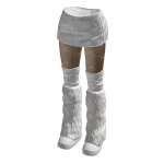 🍀White Skirt w Snow Boots